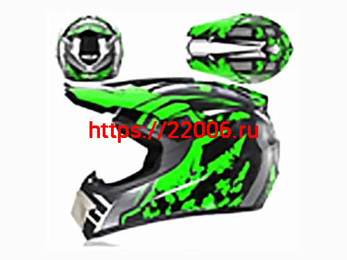 Мотошлем VIRTUE MD-905 Кросс черно-зеленый №1 (L) Мотошлем VIRTUE MD-905 Кросс черно-зеленый №1 (L)