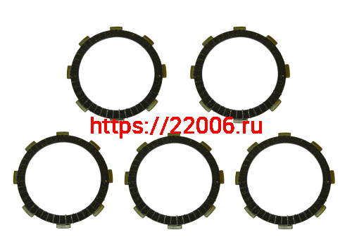 Диск сцепления CG/CB, YX140-160, YBR125 Хантер (91х110/119х3мм, 8ш) ферридо (компл. 5 шт.) Диск сцепления CG/CB, YX140-160, YBR125 Хантер (91х110/119х3мм, 8ш) ферридо (компл. 5 шт.)