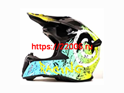 Мотошлем VIRTUE MD-902 Кросс черный с голубо-салатовым граффити (XXL) Мотошлем VIRTUE MD-902 Кросс черный с голубо-салатовым граффити (XXL)