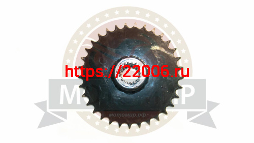 Звезда 26 зуб. (520) цепи, 15.875шаг, h31мм, на вал шлицевой от Бурана, мотобуксировщик