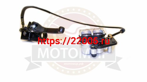 Гидравлика передняя в сборе Fighter125 (тормоз в сборе) посад.43мм, склад.ручка (L-1100mm, 2 поршня) фото 3