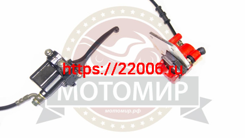 Гидравлика передняя в сборе Fighter125 (тормоз в сборе) посадочные 60 мм (L-1100mm, 1 поршень) фото 2