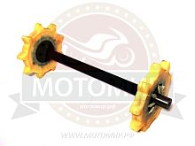 Вал направляющий ведомый (со звездочками) 510мм мотобусировщика НАБОР