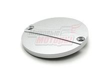 Крышка декоративная правой крышки картера 110сс Alpha, Delta (алюминиевая) (D=98 мм) СЕРЕБРИСТАЯ