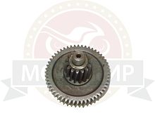 Шестерня редуктора GY6-50, 139QMB ведущая (блок шестерня) D-69мм, h-56,5мм, d-12 косой зуб 52з (15з)