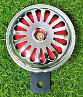 Сигнал звуковой хром, красная мембрана 12v