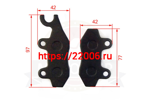 Колодки тормозные дисковые перед. 9060-080910, пара, СF ЯмахаРино660 FA165, TTR250Rb Колодки тормозные дисковые перед. 9060-080910, пара, СF ЯмахаРино660 FA165, TTR250Rb