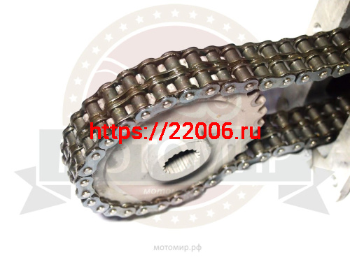 Коробка Буран реверса (СУПЕР УСИЛЕННАЯ) цепь 2х рядная шаг 12,7 + звездочка 2х рядная ведущая Z29 фото 2 Коробка Буран реверса (СУПЕР УСИЛЕННАЯ) цепь 2х рядная шаг 12,7 + звездочка 2х рядная ведущая Z29 фото 2