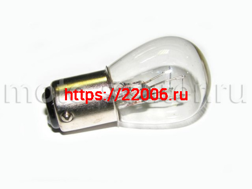Лампа стоп сигнала S25 12V 21/5W цоколь 2 контакта прозрачная Лампа стоп сигнала S25 12V 21/5W цоколь 2 контакта прозрачная