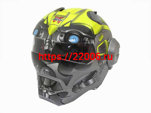 Мотошлем закрытый MASEI 610 Bumblebee желтый (XL) Мотошлем закрытый MASEI 610 Bumblebee желтый (XL)