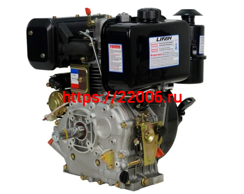 Двигатель LIFAN 10 л.с. С186FD дизельный (вал d25 мм) руч /эл. старт фото 4