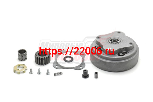 Сцепление в сборе Alpha, Delta 50-110 сс (механическое) (с шестерней 18 зубов) Сцепление в сборе Alpha, Delta 50-110 сс (механическое) (с шестерней 18 зубов)