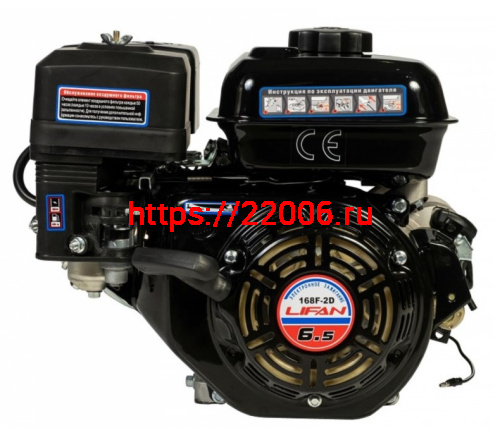 Двигатель LIFAN 6,5 л.с. 168F-2D (200) (вал d20 мм.) ЭЛ.СТАРТЕР Двигатель LIFAN 6,5 л.с. 168F-2D (200) (вал d20 мм.) ЭЛ.СТАРТЕР