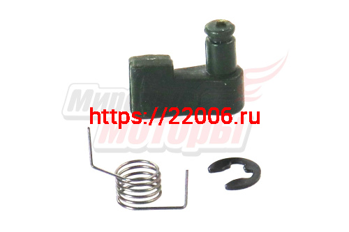 Собачка стартера с пружиной мотокосы BC/GBC-026 (комплект= 1 собачка ПЛАСТИК+1 пружина+1 шайба)