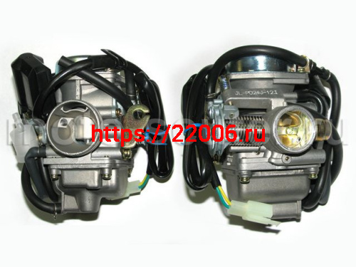 Карбюратор 152QMI, 157QMJ 125/150сс GY6-150(впуск.патр/наруж. d-42/ выпуск d-32) диффузор 24мм TMMP Карбюратор 152QMI, 157QMJ 125/150сс GY6-150(впуск.патр/наруж. d-42/ выпуск d-32) диффузор 24мм TMMP