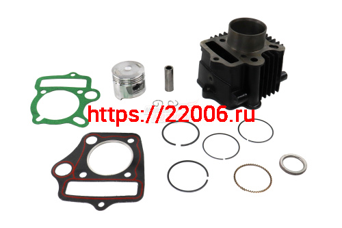 Цилиндр Delta, Zodiak, OB-70 в сборе 47мм (90см3) (Поршн. группа=цилиндр+порш.выс.41мм+палец+кольц.)