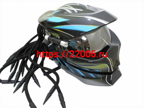 Мотошлем хищник синий (L) Мотошлем хищник синий (L)